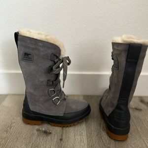 Sorel Leather Tivoli IC Waterproof Lace Up Snow Boots Sz 7
